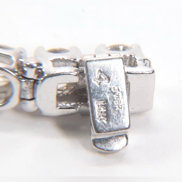 JWBR 14K White Gold 7.00ctw Natural Diamond Tennis Bracelet - Picture 8 of 8